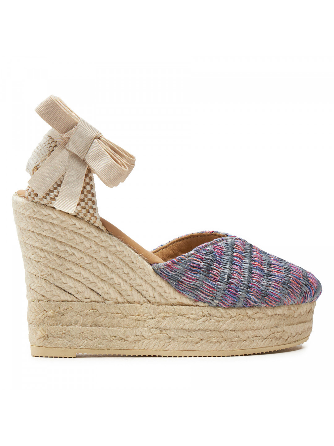 Espadrilky Manebi Acapulco Heart-Shaped Wedge Espadrilles G 0 6 WH Růžová